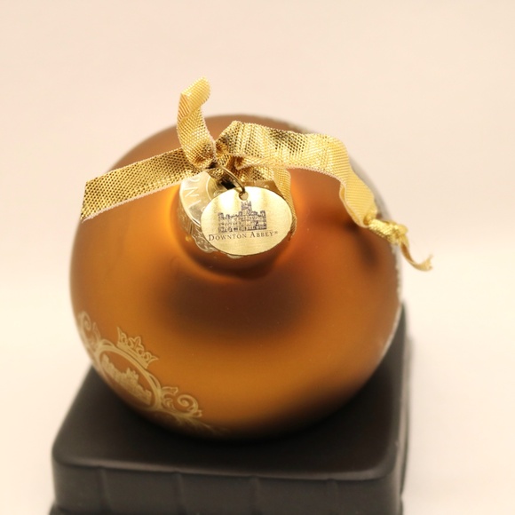 2013 Kurt Adler Downtown Abby Glass Globe Christmas Ornament Gold - Picture 6 of 13